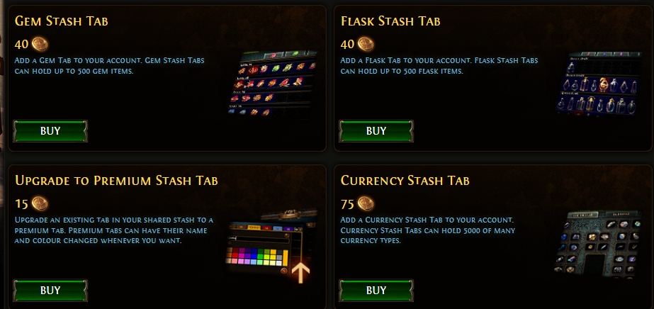 poe2 stash tab shop
